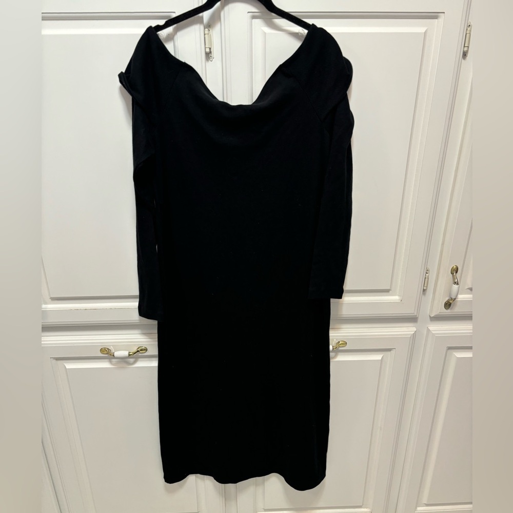 Universal Thread Off Shoulder Midi Bodycon Stretch Black Dress Women’s Size XXL